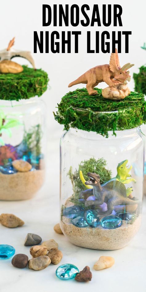 Dino Crafts, Terraria Party, Dino Craft, Jar Terrarium, Diy Dinosaur, Dinosaur Activities, Dinosaur Crafts, Animal Crafts For Kids, Mason Jar Crafts Diy