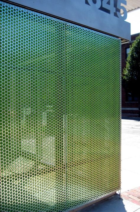 Landscape Screen, Building Skin, Perforated Steel, Metal Facade, Fence Screening, Architecture Images, Metal Screen, Rooftop Deck, Perforated Metal