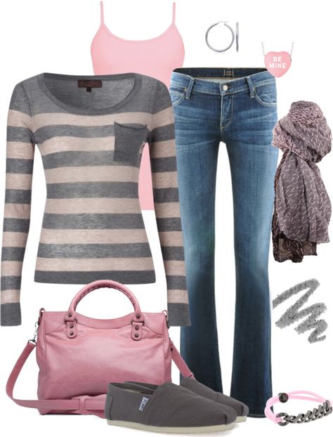 "Be Mine" by pamnken ❤ liked on Polyvore Mode Rockabilly, Outfits 2016, Stripe Outfits, Spring Summer Outfits, Cute Fashion, Look Fashion, Winter Fashion, Cool Outfits, Fall Outfits