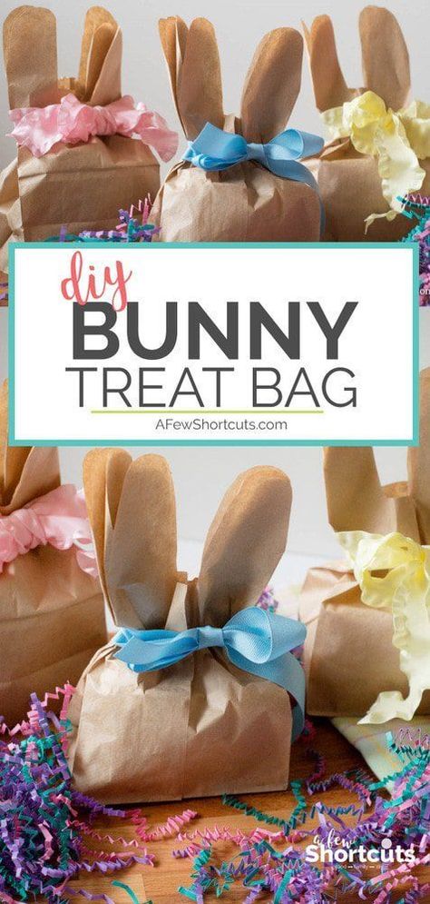 Paper Bag Bunny, Vegan Easter Treats, Bunny Treat Bags, Diy Easter Treats, Fun Easter Treats, Easter Treat Box, Easy Easter Treats, Diy Paper Bag, Vegan Easter