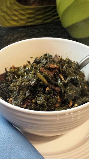 Mixed Greens by R M - Key Ingredient Mixed Greens Recipe, Easy Collard Greens Recipe, Greens Recipe Soul Food, Collard Greens With Bacon, Collard Greens Recipe, Baked Bacon, Collard Greens, Mixed Greens, Greens Recipe