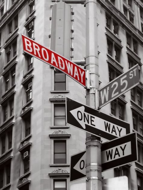 Broadway Sign, New York Images, Broadway Street, Photo New York, New York Canvas, Color Splash Photography, Red Photography, City Sign, Splash Photography