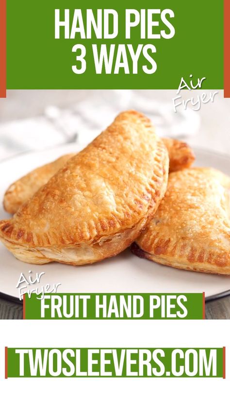 Fried Pies With Pie Crust, Dessert Recipes Air Fryer, Hand Pies Apple, Best Fries Recipe, Air Fryer Hand Pies, Air Fried Recipes, Pies Blueberry, Fruit Hand Pies, Fried Hand Pies