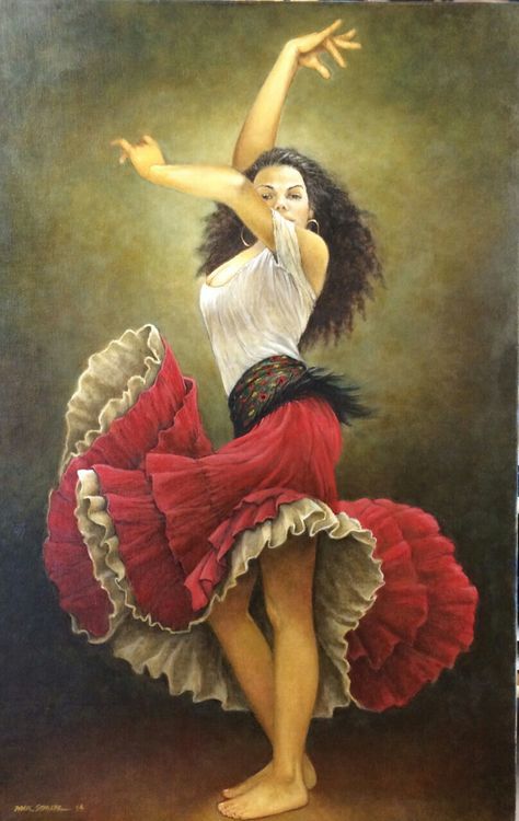 Carmen Opera Aesthetic, Carmen Core, Carmen Aesthetic, Carmen Opera, Dancer Art, Egyptian Beauty, Flamenco Dress, Dancers Art, Dance Paintings