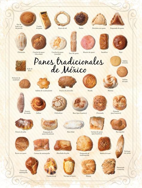 panaderías tradicionales en México panes tradicionales Mexican Bakery Aesthetic, Mexican Pastry, Sweets Aesthetic, Breads And Pastries, Mexican Bakery, Food Catalog, Mexican Cookies, Mexican Sweets, Mexican Pastries