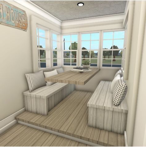 Things To Put In Open Spaces In Bloxburg, Bloxburg House Builds, Bloxburg Beach House, Bloxburg Rooms, Bloxburg Interior, Beach House Room, Modern Mansions, Blocksburg Room Ideas￼, Roblox Bloxburg House Ideas