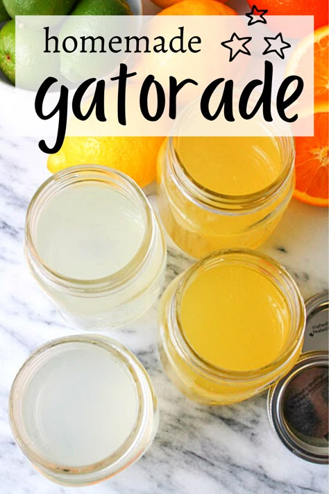 Homemade Water Flavoring, Nature’s Gatorade Recipe, Homemade Gatorade With Coconut Water, Gatorade Recipe Homemade, Homemade Gatorade Recipes, Natures Gatorade Recipe, Diy Gatorade Recipes, Homemade Gatorade Electrolyte Drink, Natural Gatorade Recipe