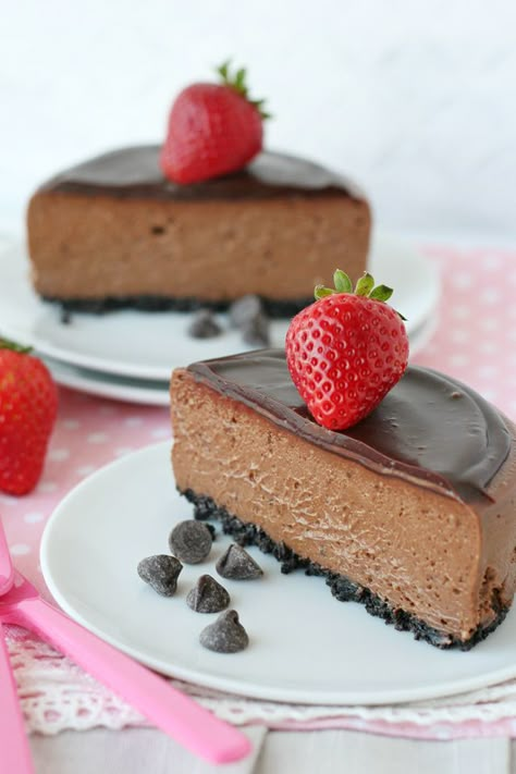 Chocolate Cheesecake for Two - Glorious Treats Small Cheesecake Recipes 6 Inch, Chocolate Cheesecake For Two, Mini Cheesecake For Two, Small Chocolate Cheesecake, Desert For Two Recipes, Chocolate Dessert For Two, Cheesecake For Two Recipe, Single Serving Cheesecake, Desserts For 2 People Recipes For Two