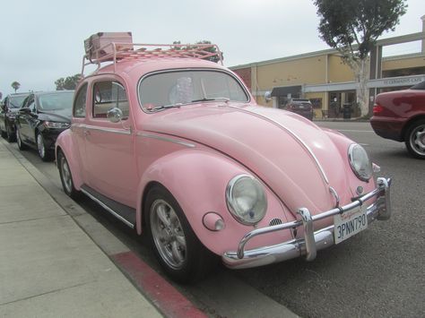 Beetle Volkswagen Vintage, Pink Vw Bug, Pink Volkswagen, Pink Volkswagen Beetle, Volkswagen Vintage, Volkswagen Beetle Vintage, Vintage Cars 1950s, Pantone 2016, Pink Cars