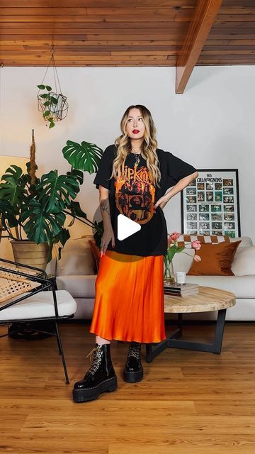 nicole a sereda on Instagram: "me 🤝 midi skirts and oversized band tees  Outfit linked on my LTK🧡 (link in profile)" Band Tee And Skirt Outfit, Oversized Band Tee Outfits, Band Tee Outfits, Oversized Band Tee, Tees Outfit, Tee Outfits, Concert Merch, Tee Outfit, Midi Skirts