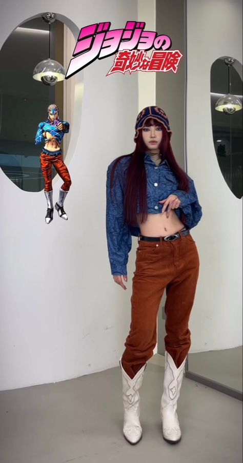 Jojo Outfits Anime, Jjba Fashion Inspiration, Jjba Outfit Inspiration, Jojo Fashion Inspiration, Jjba Outfit Ideas, Jojo Outfit Ideas, Jjba Inspired Outfits, Jojo Inspired Outfits, Jjba Outfits