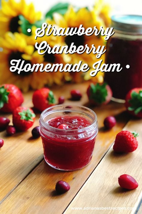 Strawberry Cranberry Jam, Cranberries Recipes, Jam Preserves, Fruity Recipes, Cranberry Jam, Christmas Jam, Strawberry Jam Recipe, Jam Recipes Homemade, Canning Jam