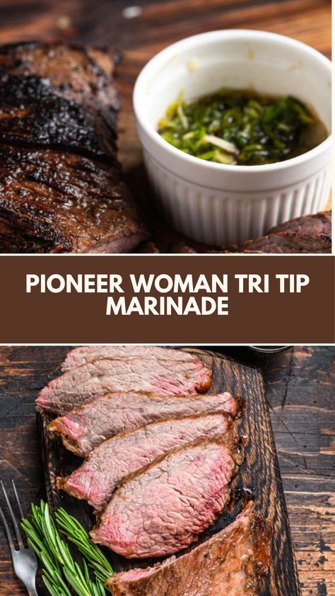 This Pioneer Woman Tri Tip Marinade recipe is made with soy sauce, lemon juice, olive oil, Worcestershire sauce, garlic, Italian seasoning, black pepper, salt, onion powder, and brown sugar. It takes just 10 minutes to prep and serves 4 people. Tri Tip Marinade Smoked, Tri Tip Sauce Recipes, Tri Top Marinade, Tri Tip Dry Rub Recipes, Best Tri Tip Marinade Recipes, Easy Tri Tip Marinade, Tri Tip Roast Marinade, Tri Tip Seasoning Recipes, What To Make With Tri Tip