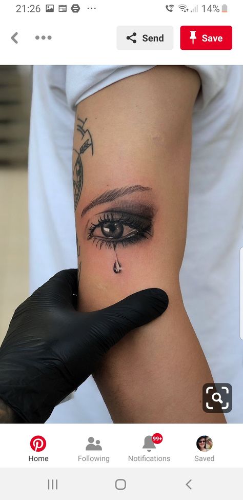 Realistic Eye Tattoo, Tattoo Realism, Watercolor Rose Tattoos, Realistic Tattoo Sleeve, Hip Tattoos Women, Black Girls With Tattoos, Realistic Tattoo, Detailed Tattoo, Tattoo Feminina