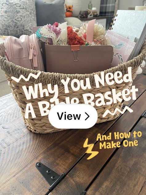 Why You Need A Bible Basket  | Gallery posted by 🍄ELIZABETH🍄 | Lemon8 Biblical Easter Basket Ideas, Christian Gift Basket Ideas, Bible Basket Ideas, Bible Basket, Christian Gift Baskets, Bible Word Searches, Bible Commentary, Easter Basket Ideas, Devotional Journal