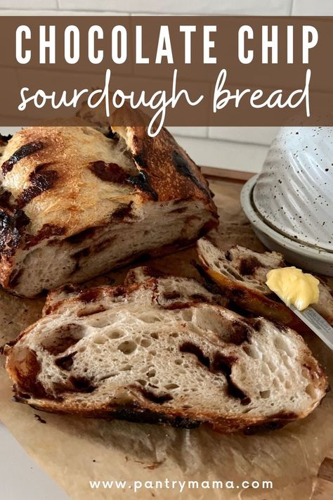 Chocolate Sourdough Bread Recipe, Sweet Sourdough Bread Recipe, Chocolate Chip Sourdough, Bread To Make, Recipe Using Sourdough Starter, Making Sourdough Bread, Chocolate Chip Bread, Chocolate Bread, Sourdough Baking