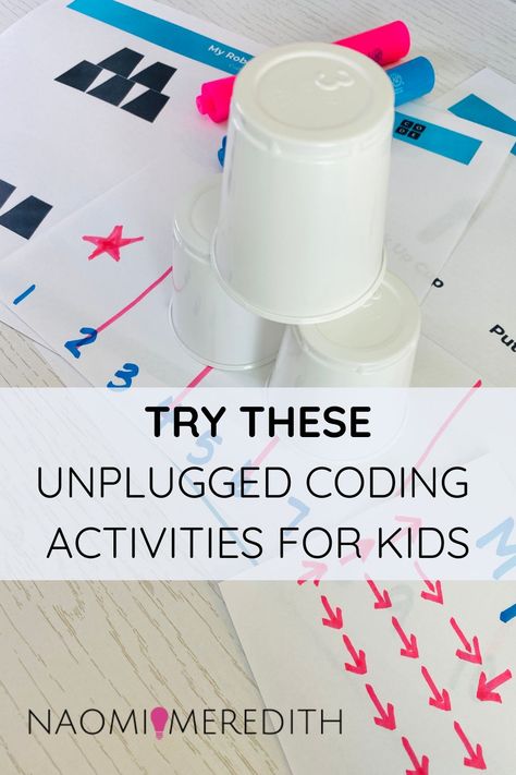 Unplugged Coding Activities For Kindergarten, Hour Of Code Elementary, Coding Activities For Kids, Kindergarten Coding, Stem Station, Coding Challenges, Unplugged Coding Activities, Coding Activities, Remote Teaching