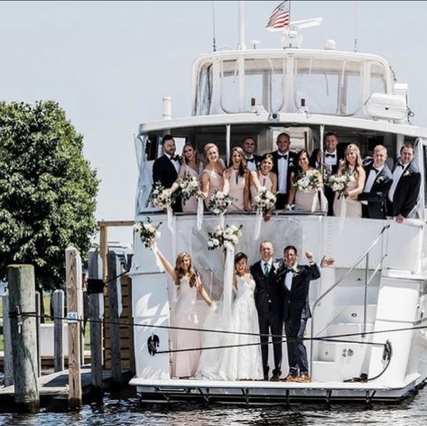 Yacht Wedding Photos, Yacht Wedding Ideas, Catamaran Wedding, Boat Wedding Dress, Yacht Wedding Reception, Wedding On A Boat, Pastel Wedding Invitations, Wedding Program Sign, Wedding Wishlist