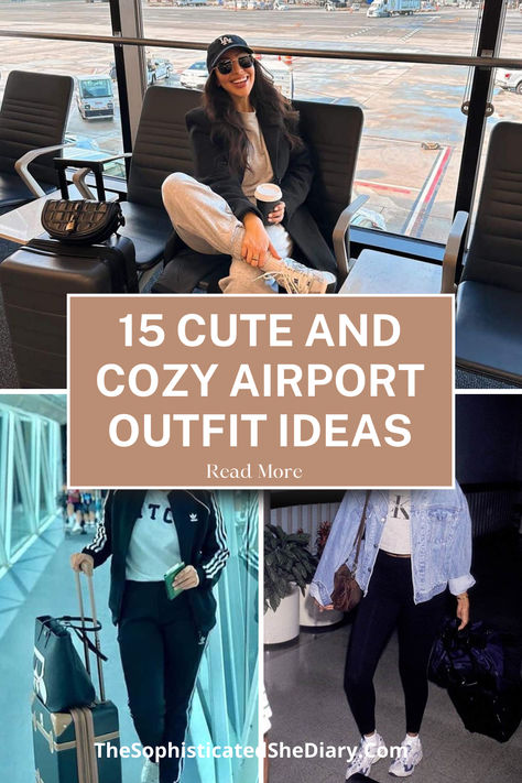 Stay stylish and comfortable while traveling with this cute airport outfit inspiration. Perfect for a chic and effortless look on the go.Click the read the complete guide. #Airportoutfits #CozyandChicAirportOutfit Cute Comfortable Airport Outfits, Black Blazer Airport Outfit, Airport Outfit Ideas For Women, Airport Outfit Winter Black Women, Cute Winter Travel Outfits, Smart Casual Airport Outfit, Airport Mom Outfit, Women’s Comfortable Travel Outfits, Cute Flight Outfits