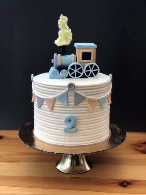 Train Second Birthday Cake, Vintage Train Birthday Cake, Birthday Cake Toddler Boy, Chugga Chugga Two Two Birthday Cake, Second Birthday Cake Ideas, Train Birthday Cakes For Boys, Second Birthday Cake Boy, Chugga Chugga Two Two 2nd Birthday Cake, Diy Train Cake