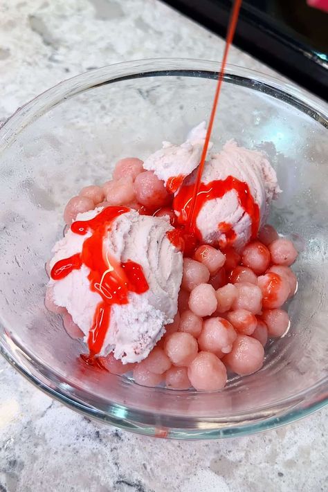 Cornstarch Boba, Boba Recipe, Recipe Strawberry, Boba Pearls, Ice Crea, Boba Drink, Strawberry Syrup, Corn Flour, Tapioca Flour