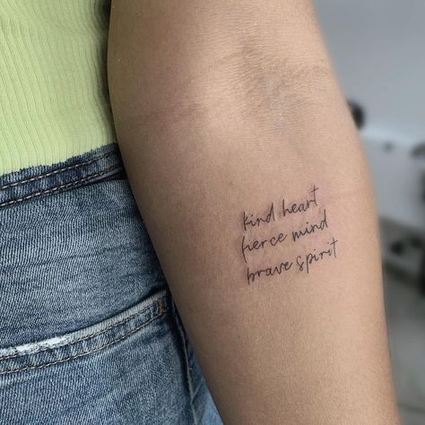 Free Your Mind Tattoo, Forearm Tats, Brave Tattoo, Book Inspired Tattoos, Fear Tattoo, Fierce Tattoo, Enough Tattoo, Be Brave Tattoo, Forever Tattoo