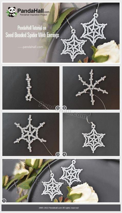 Spider Web Earrings, Halloween Beaded Jewelry, Seed Bead Crafts, Beaded Earrings Diy, Halloween Beads, Beading Jewelery, Bead Charms Diy, Diy Bracelets Easy, Easy Diy Jewelry