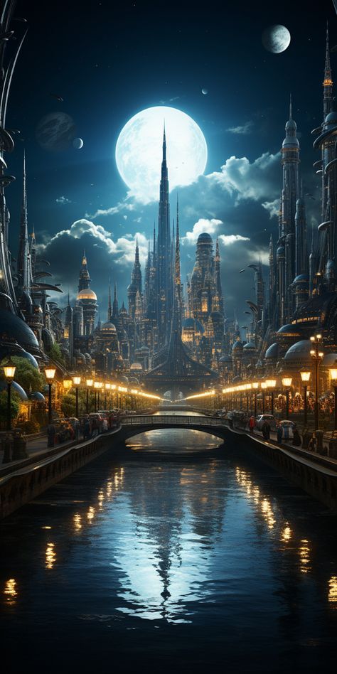 Prompt: future city with enormous futuristic architecture --ar 1:2 --s 750 #ai #midjourneyart #design #city #future #futurearchitect #architecturephotography Futuristic European City, High Fantasy City Concept Art, Futuristic Indian City, Fantasy Futuristic City, Modern Fantasy City Concept Art, Magitech City, Sci Fi City Concept Art, Midjourneyart Architecture, Modern Fantasy City