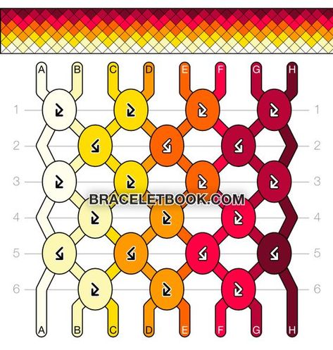 Friendship Bracelet Pattern #17587 Threaded Bracelets, Knotted Bracelets, Embroidery Floss Bracelets, Floss Bracelets, String Bracelet Patterns, Bracelets Friendship, String Bracelets, Embroidery Bracelets, Friendship Bracelets Tutorial