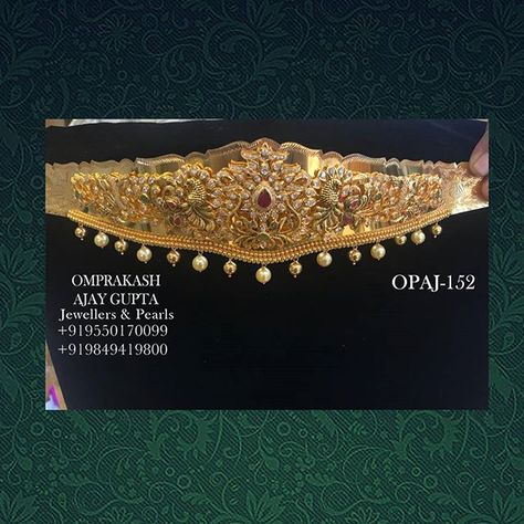 Waist Belt Design, Gold Vaddanam, Vaddanam Designs, Gold Temple Jewellery, Gold Jewels Design, Bridal Jewelry Necklace, Gold Bangles For Women, Black Beads Mangalsutra Design, Antique Gold Jewelry Indian