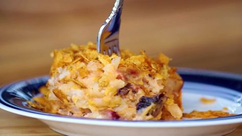 Recipe: Barbecue hashbrown casserole Pulled Pork Hashbrown Casserole, Cheesy Hashbrown Casserole, Southern Breakfast, Cheesy Hashbrowns, Pulled Pork Leftovers, Hashbrown Casserole, Leftover Pork, Pork Carnitas, Hash Brown Casserole