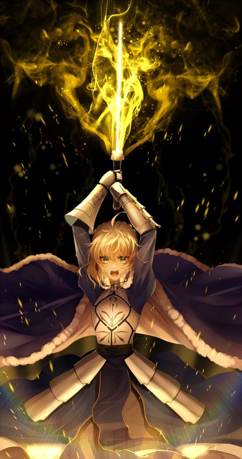 Saber, by Koruta Nekoimo Type Moon Anime, Whatsapp Wallpapers Hd, Artoria Pendragon, Fate Characters, Arturia Pendragon, Fate Stay Night Series, Fate Stay Night Anime, Fate Anime Series, Fate Zero