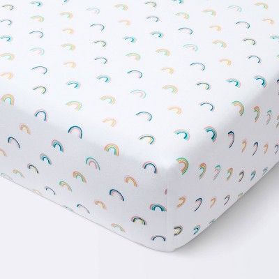 Fitted Crib Sheet Rainbows - Cloud Island™ Rainbow Nursery Theme, Island Fits, Rainbow Crib Bedding, Rainbow Themed Nursery, Nursery Designs, Crib Fitted Sheet, Baby Nursery Inspiration, Rainbow Nursery Decor, Lambs & Ivy