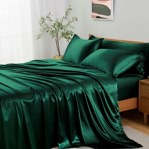 Full Bed Sheets, Satin Bed, Silk Bedding Set, Satin Bedding, Satin Sheets, Hotel Luxury, Luxury Sheets, Silk Bedding, Summer Bedding