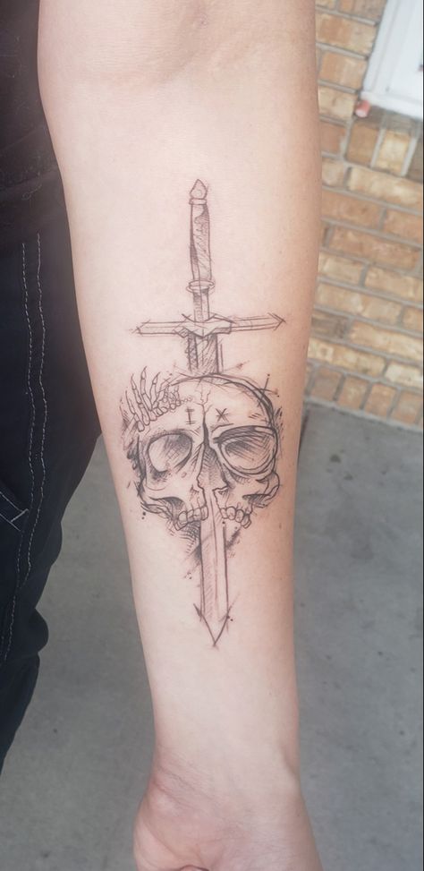 Locked Tomb Tattoo, Gideon Tattoo, The Locked Tomb Tattoo, Gideon The Ninth Tattoo, Tomb Tattoo, The Locked Tomb, Ninth House, Locked Tomb, Thigh Tat