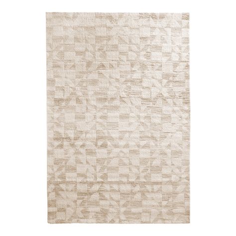 Prism Tonal Cream Modern Geo Plush Recycled Area Rug - World Market World Market, Area Rug, Recycling, Area Rugs, Rug, Living Room, Cream, Design