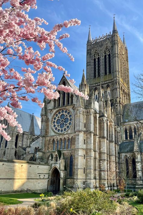 Lincoln Cathedral in Spring European Cathedrals, Gothic Era, Pretty Buildings, Tallest Building In The World, Lincoln Cathedral, Lincoln Uk, Traditional Aesthetic, Gothic Buildings, John Ruskin