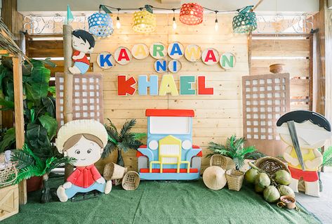 Khael's Barrio Fiesta Party | Philippines Mommy Family Blog Pinoy Birthday Party Ideas, Fiesta Theme Party Filipino Backdrop, Barrio Fiesta Theme Party, Pinoy Fiesta Theme Party, Filipino Fiesta Party Theme, Filipino Themed Birthday Party, Barrio Fiesta Filipino Theme, Fiesta Theme Party Filipino, Fiesta Theme Backdrop