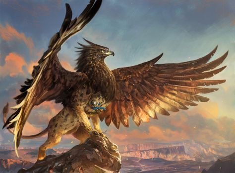 Griffin - Paul Canavan Griffin Mythical, Mythological Animals, Mythical Creatures Fantasy, Mystical Animals, Beast Creature, Mythical Animal, Fantasy Beasts, An Eagle, Fantasy Monster