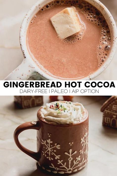 Dairy Free Hot Cocoa Mix Recipe, Organic Hot Cocoa Recipe, Paleo Hot Chocolate Mix Recipe, Gut Health Hot Chocolate, Gut Healing Hot Cocoa, Gingerbread Hot Cocoa, Aip Treats, Autoimmune Diet Recipes, Unbound Wellness