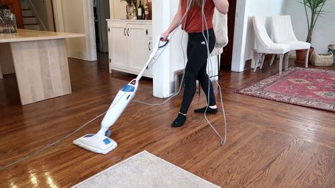 Steam Mop Hardwood Floors, Oak Abode, Best Steam Mop, Mopping Hardwood Floors, Clean Hardwood Floors, Washable Pads, Appliances Design, Steam Mops, Cleaning Lady