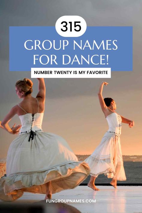 Discover the perfect dance group name with our guide. Over 315 creative, themed, and style-specific names to choose from! Dancing Account Usernames, Names For Dance Group, Dance Group Names Ideas, Unique Group Names, Prophetic Dance, Group Chat Names, Garba Dance, Kathak Dance, Group Names Ideas