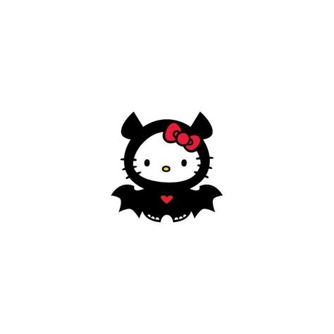 Pfp Icons Hello Kitty, Hello Kitty Halloween Widgets, Halloween Hello Kitty Icons, Bat Hello Kitty, Hello Kitty Widget Aesthetic, Hello Kitty Vampire, Hello Kitty Halloween Pfp, Hello Kitty Pfps, Red Hello Kitty Wallpaper