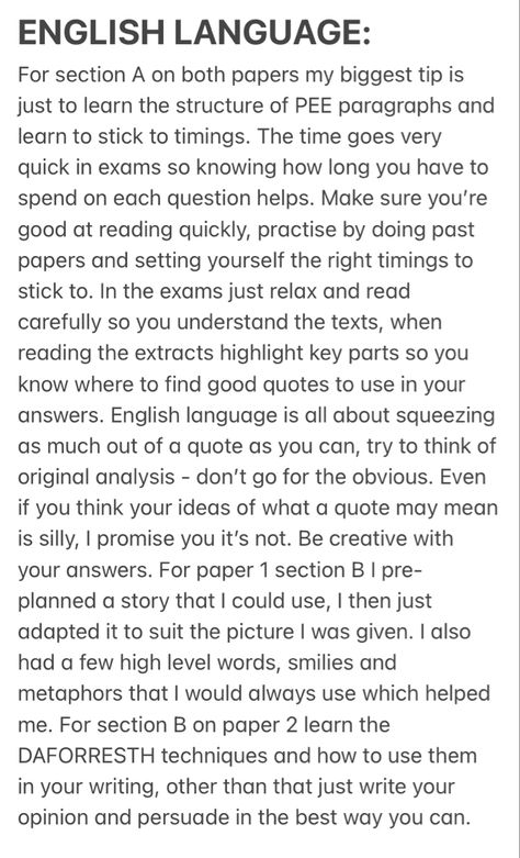 Gcse Advice, Academia Validation, Gcse Tips, Gcse Notes, Psychology Revision, School Revision, English Gcse, Gcse English Language, Academic Comeback