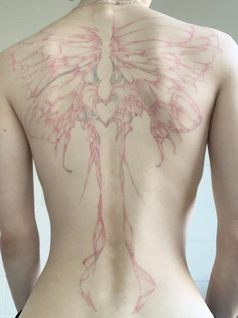 Back Tattoo Women Spine Y2k, Standing Body Reference Drawing, Female Abdomen Tattoo, Spider Fairy Tattoo, Doll Astethic Outfits, Oracle Matter Tattoo, White Back Tattoo, Aesthetic Back Tattoo, Cybercore Tattoo