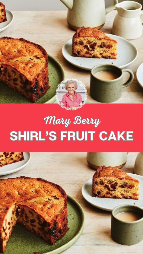 Mary Berry Shirl’s Fruit Cake Icebox Fruit Cake Recipe, Mary Berry Christmas Cake, Marry Berry Recipes, Mary Berry Desserts, Mary Berry Recipes Baking, Fruit Cake Recipes, Moist Fruit Cake Recipe, Mary Berry Recipes, Mary Berry Cooks