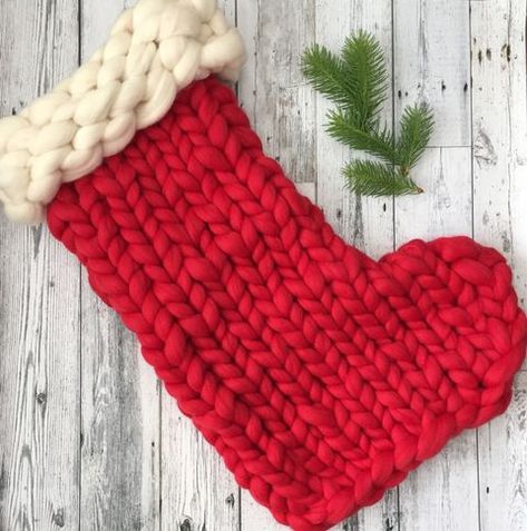 Finger Knit Christmas Stocking, Finger Knit Stocking, Chunky Christmas Stocking Pattern, Hand Knit Christmas Stocking, Chunky Knit Stocking Pattern, Chunky Christmas Stocking, Chunky Knit Christmas Stocking, Chunky Knit Stocking, Jumbo Christmas Stocking