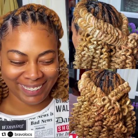 Wedding Styles For Locs Women, Halo Braid With Locs, French Braid Loc Styles, Loc Styles With Curls, Wedding Hair Locs, Locs Wedding Hairstyles Brides, Loc Wedding Styles, Curly Loc Styles, Loc Curls Styles