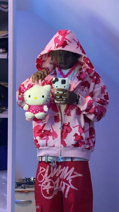 Bloquette Style, Hello Kitty Boy, Dan Scott, Y2k Outfits Men, Hello Kitty Hoodie, Hello Kitty Y2k, Images Hello Kitty, Y2k Hello Kitty, Swag Pics