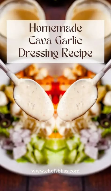 Bold and Zesty Cava Garlic Dressing Recipe Uncovered – ChefsBliss Cava Garlic Dressing, Cava Recipe, Cava Copycat, Garlic Dressing Recipe, December Meals, Mediterranean Bowl, Garlic Dressing, Homemade Dressing, Cooking Hacks